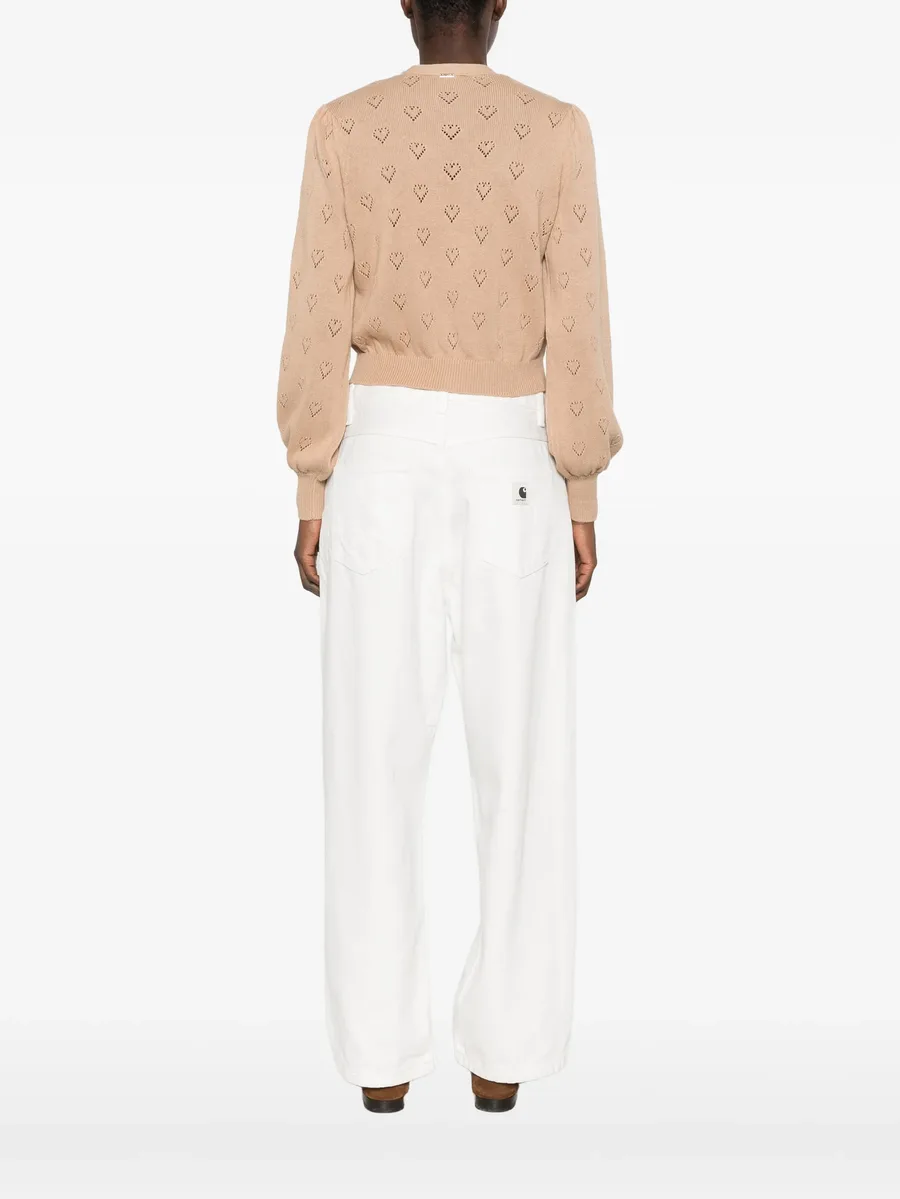 pointelle-knit heart-motif cardigan 4