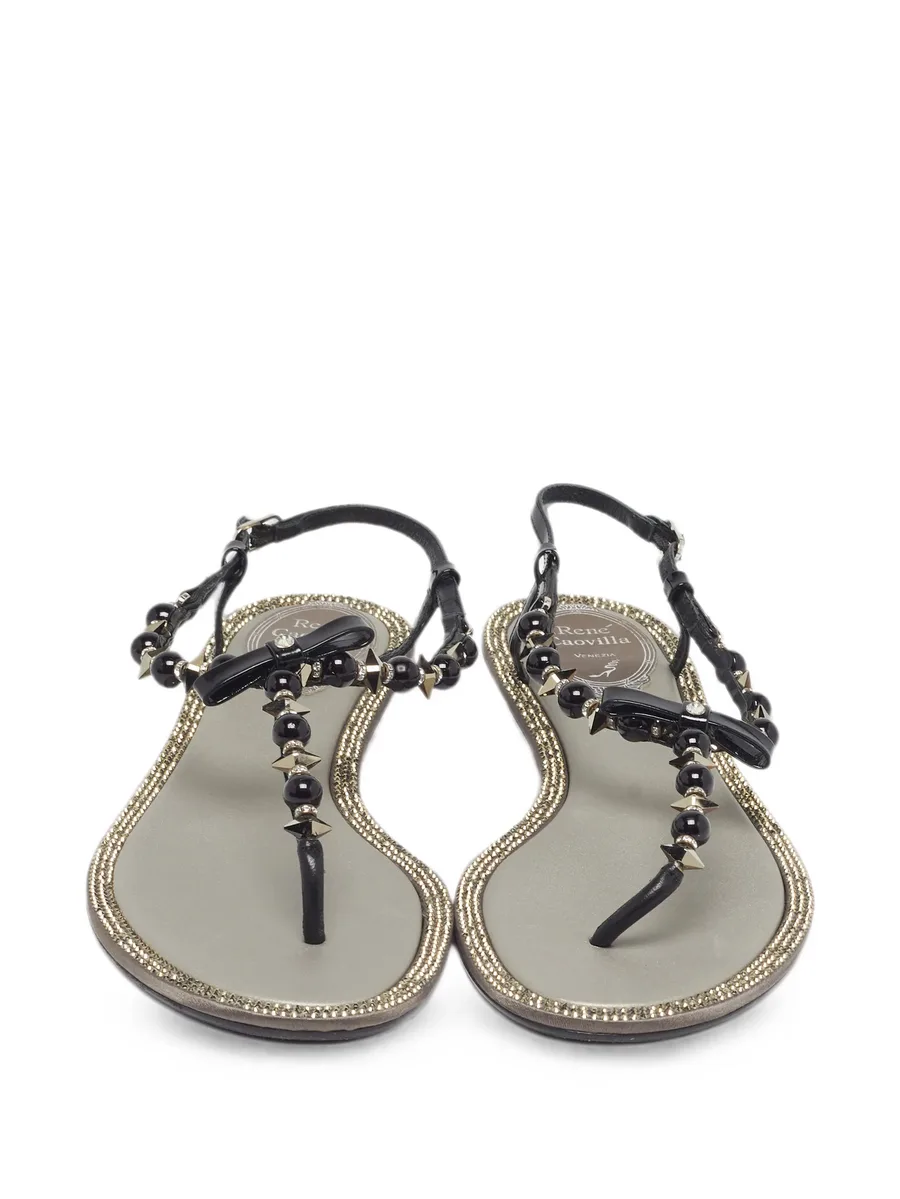 crystal-embellished patent leather sandals 7