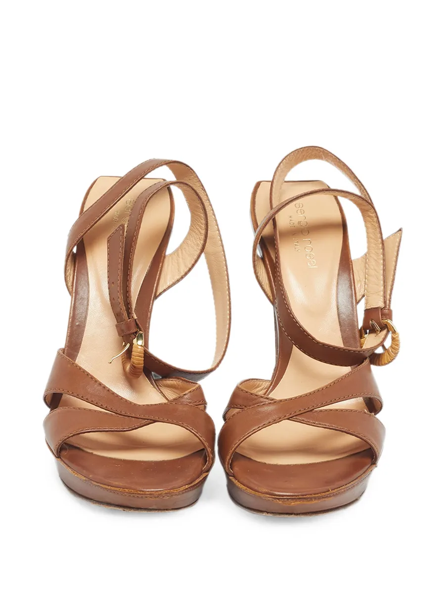 leather platform sandals 8