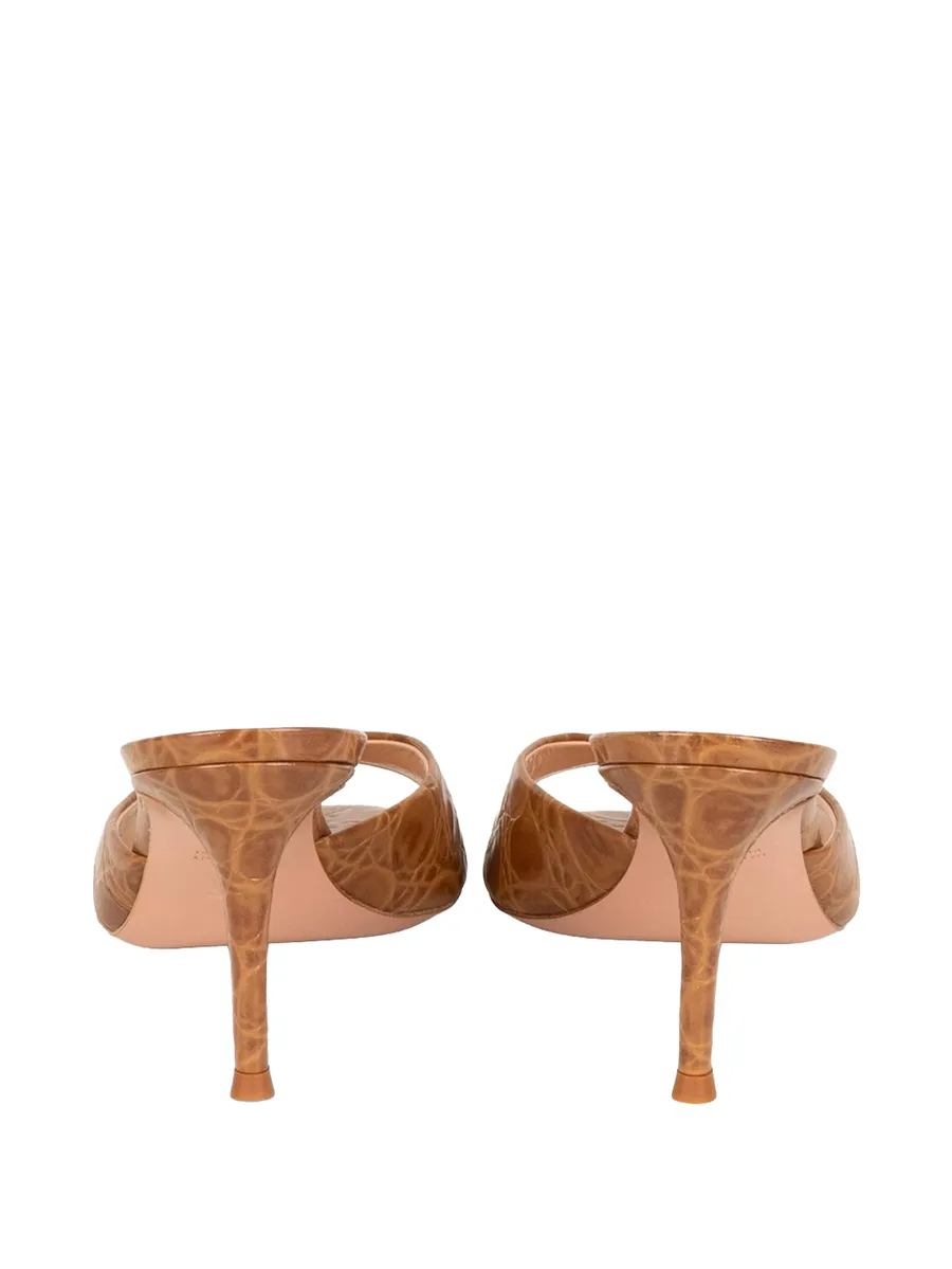croc-effect leather sandals 5