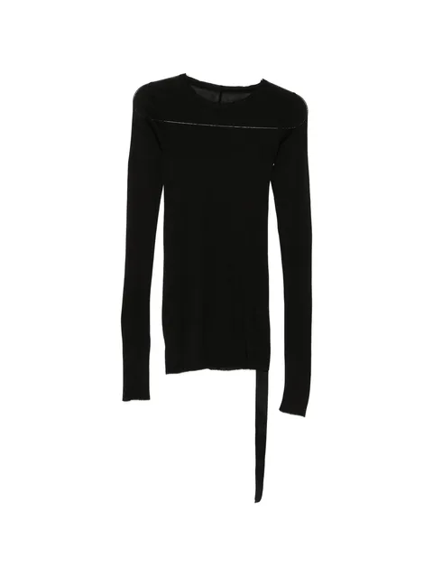 ruched long-sleeve top