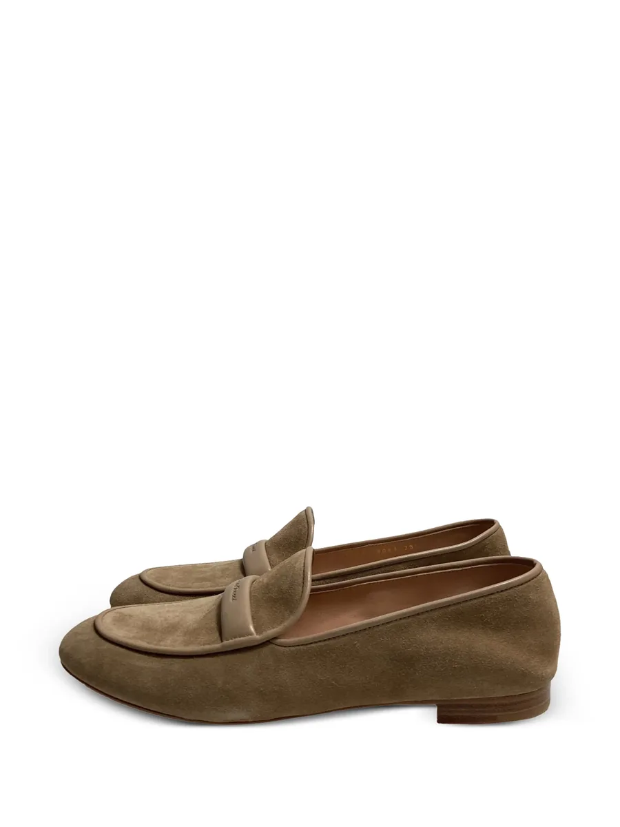 logo suede loafers 14