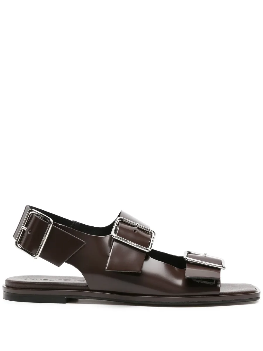 buckle-straps leather sandals 1