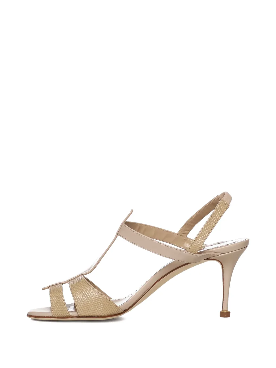 T-strap heeled sandals 8