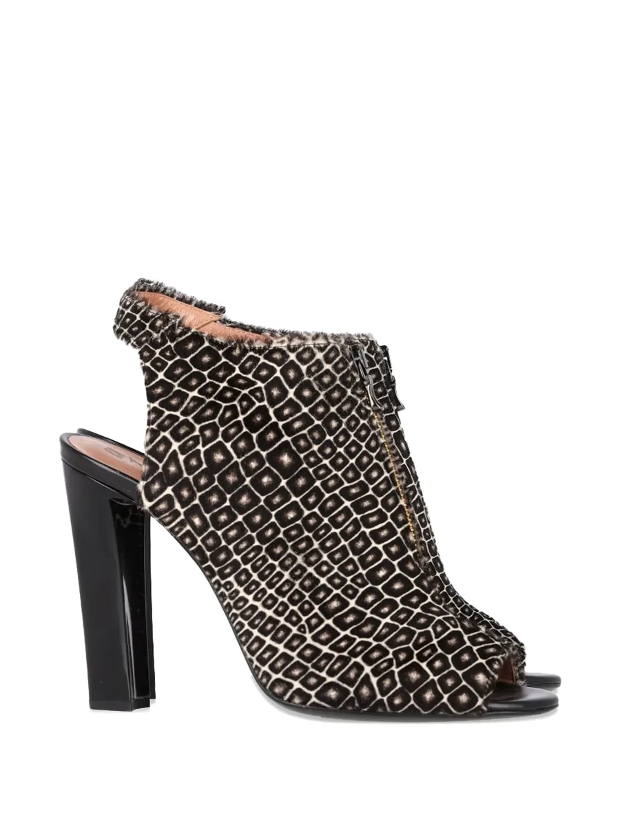 printed zip-fastening pumps 1