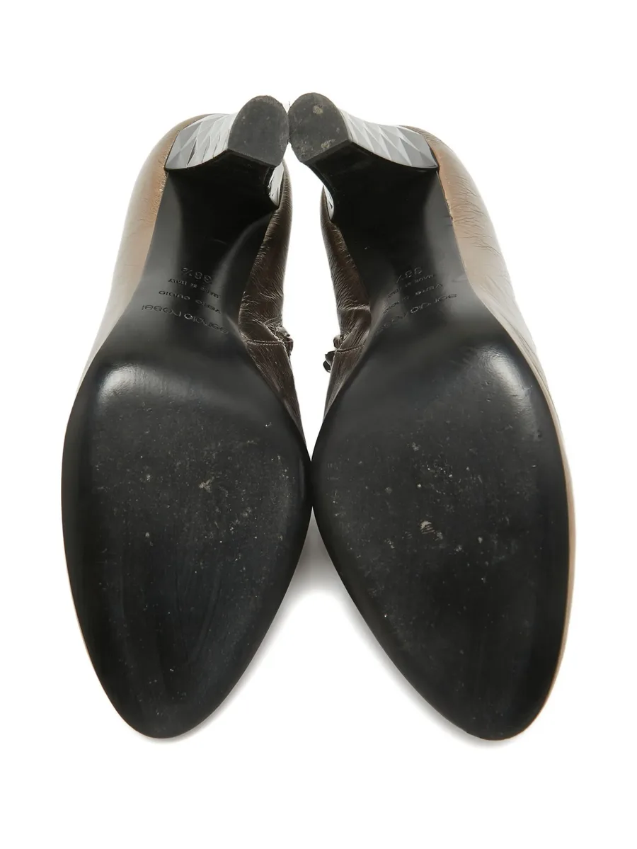 pre-owned 100mm metallic-effect boots 9