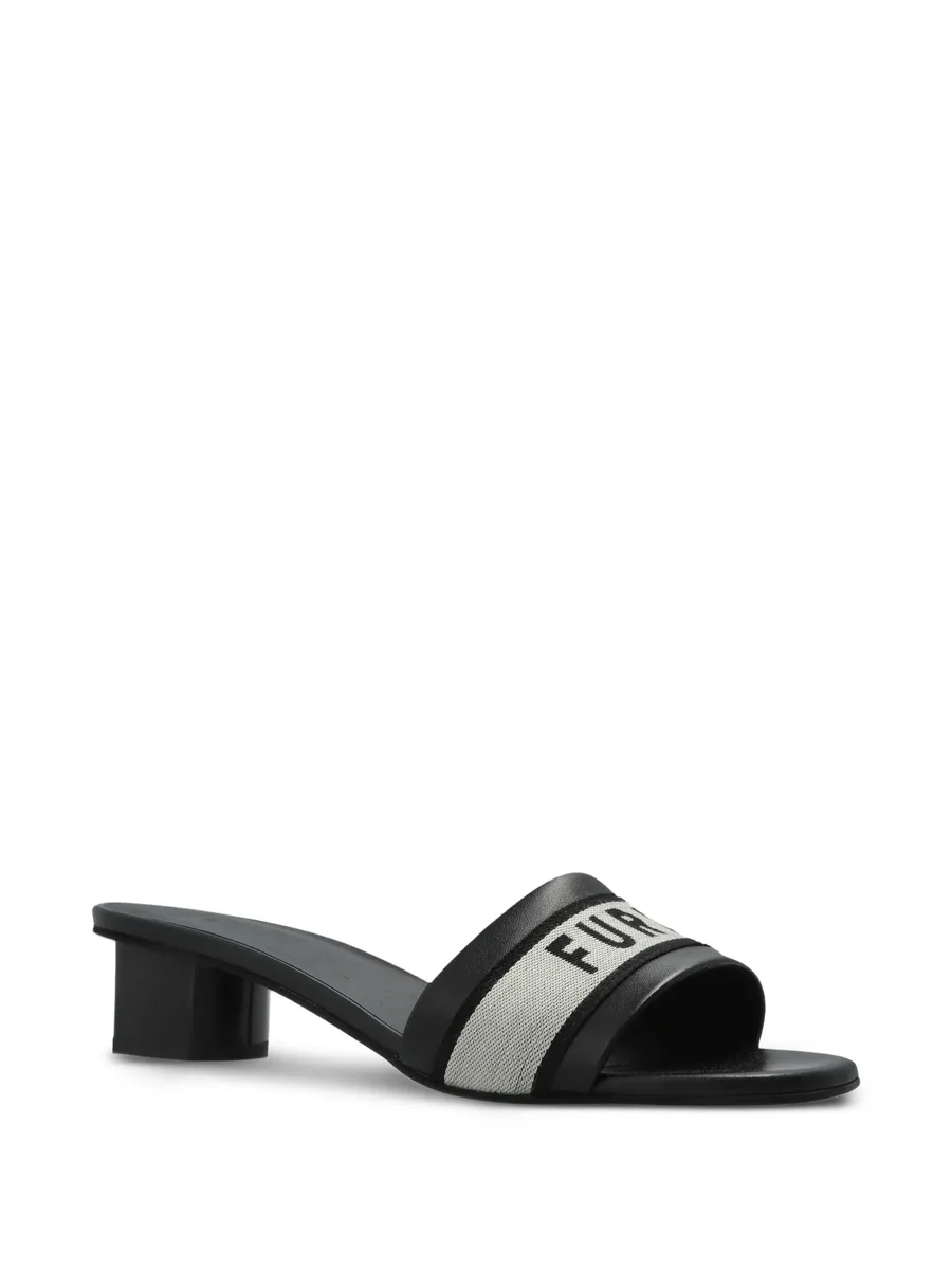 logo-print leather sandals 7