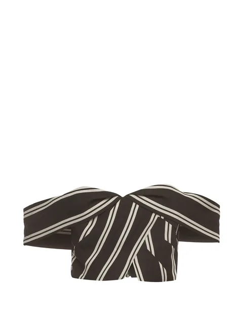 striped off-shoulder top