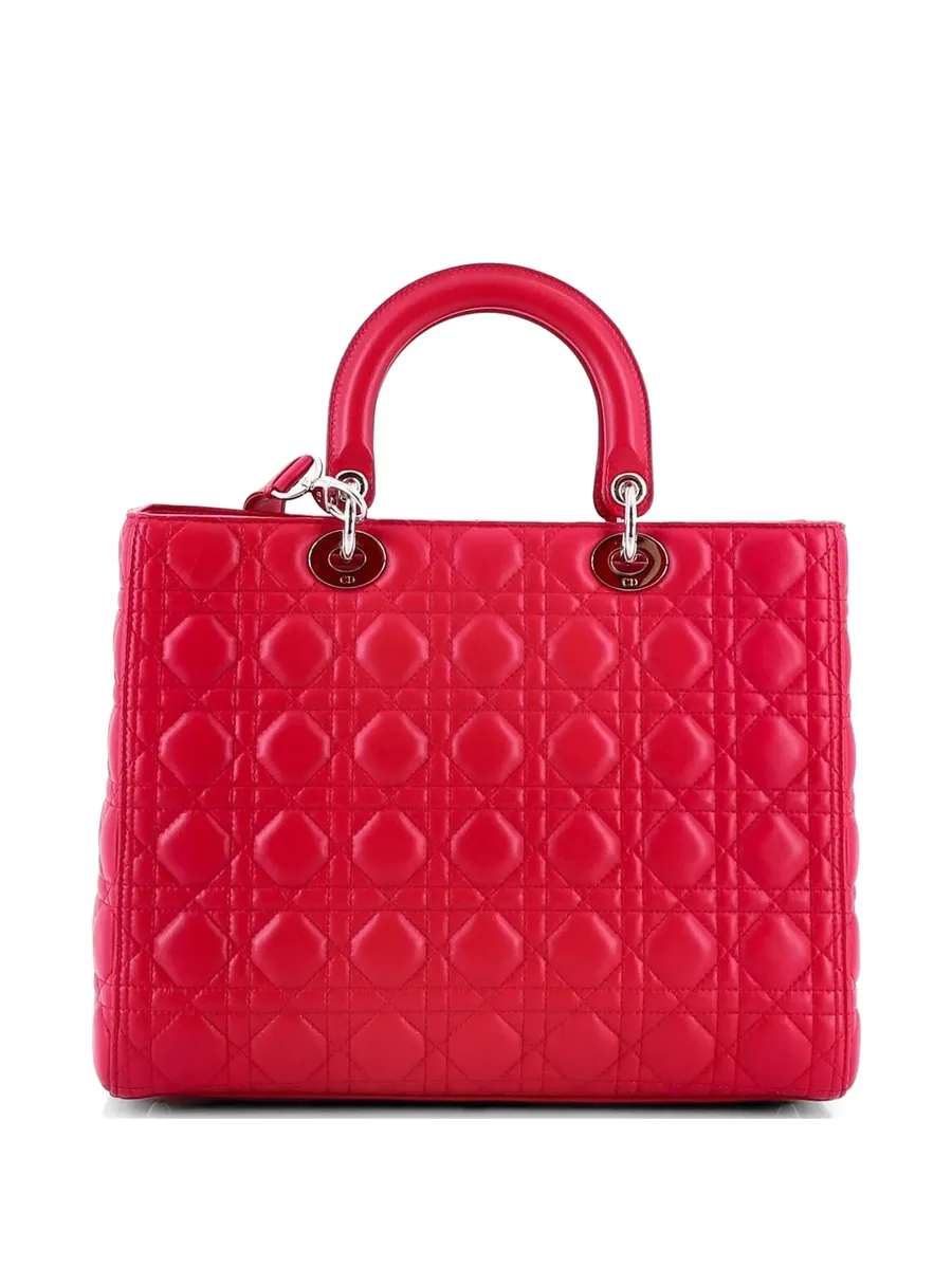 большая сумка-тоут Lady Dior Bag Cannage Quilt Lambskin 4