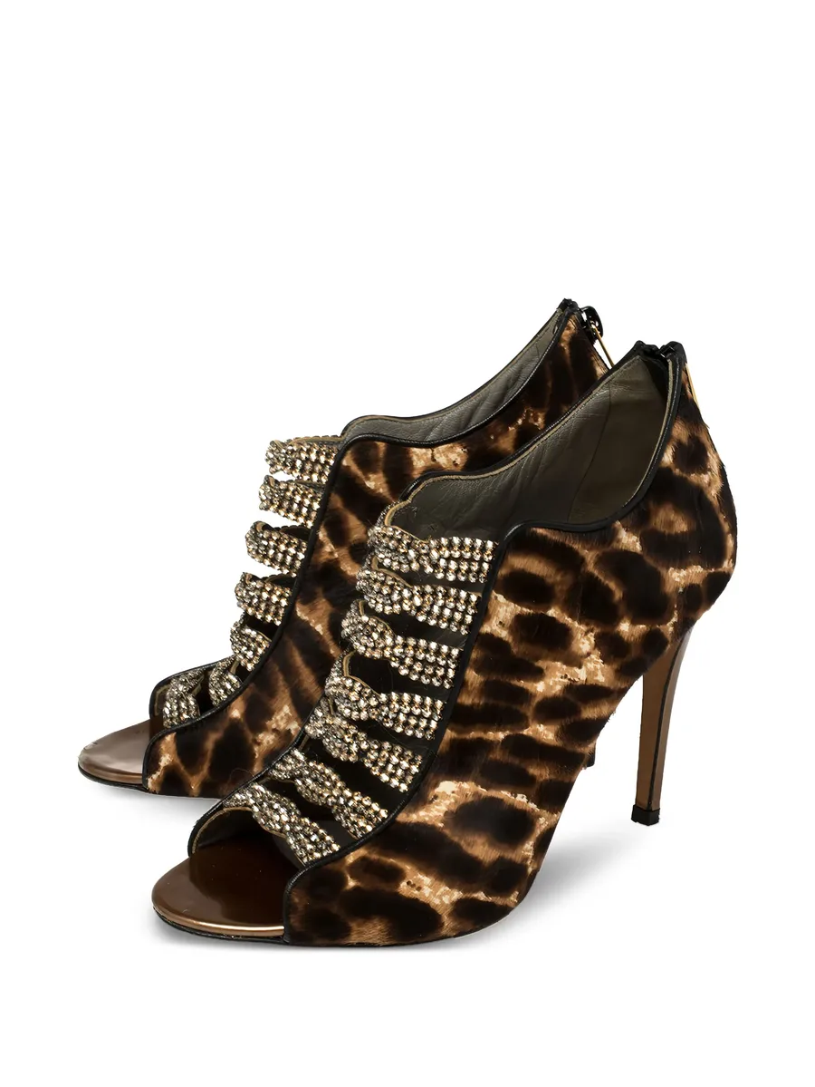 leopard-print crystal sandals 6