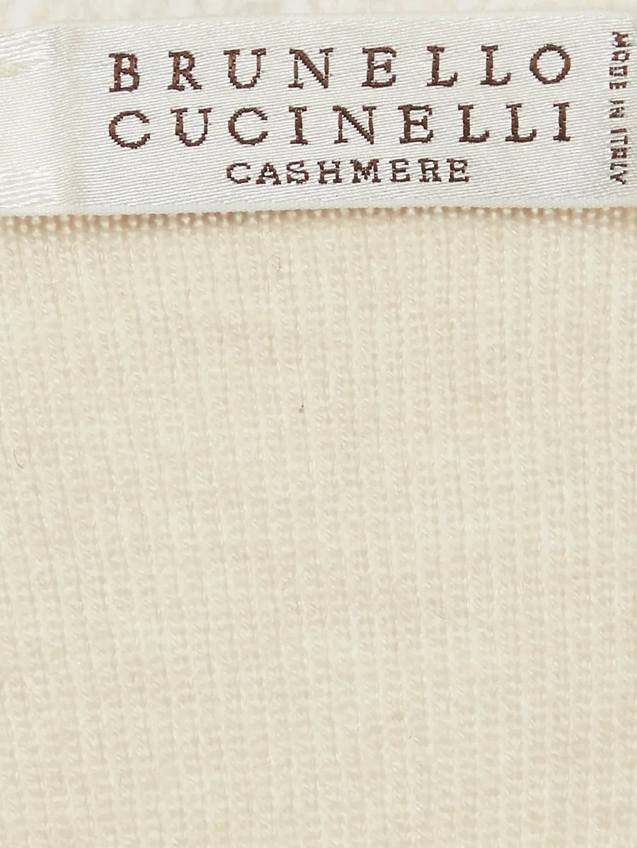 свитер с V-образным вырезом и бахромой 10