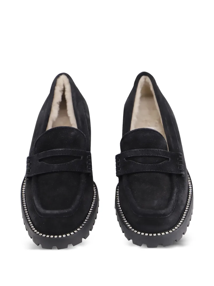 crystal-embellished loafers 7