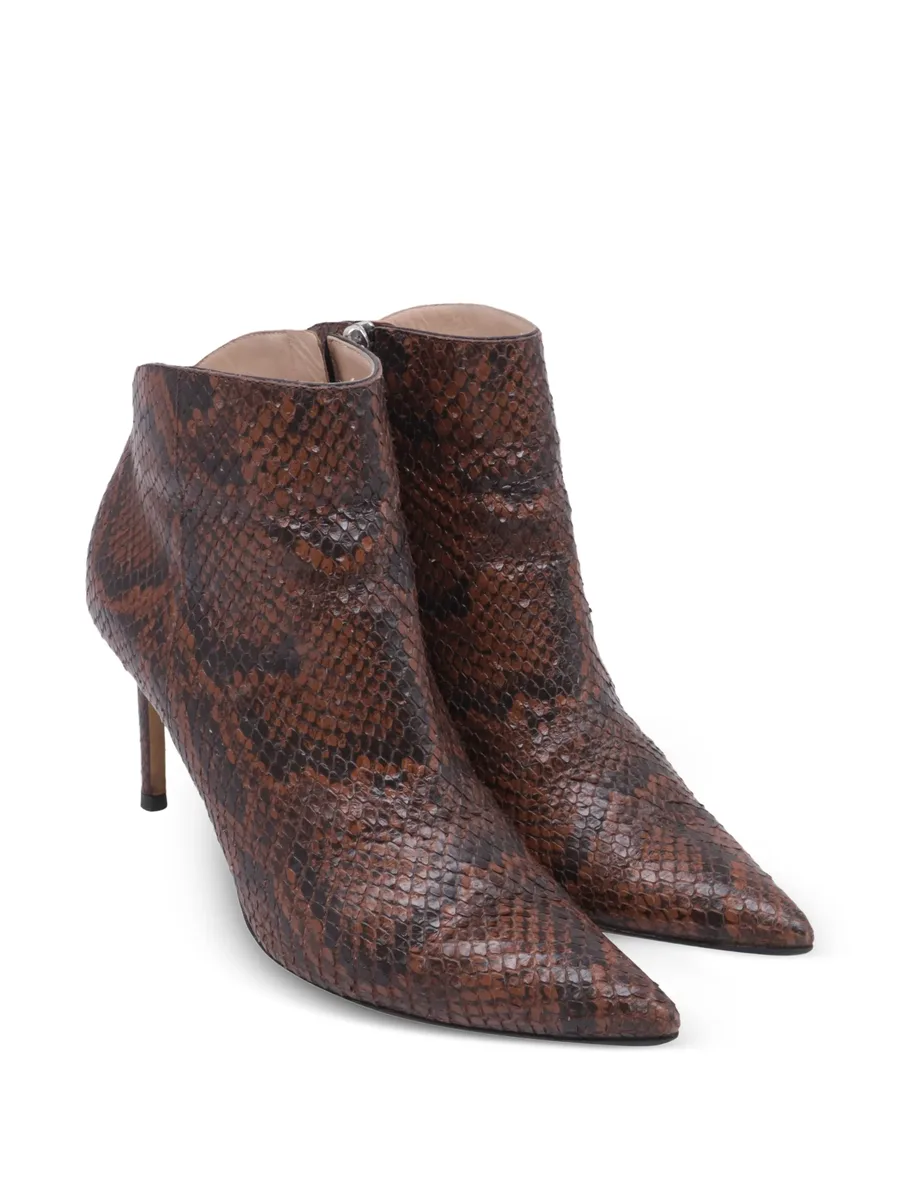 snakeskin-effect leather ankle boots 4