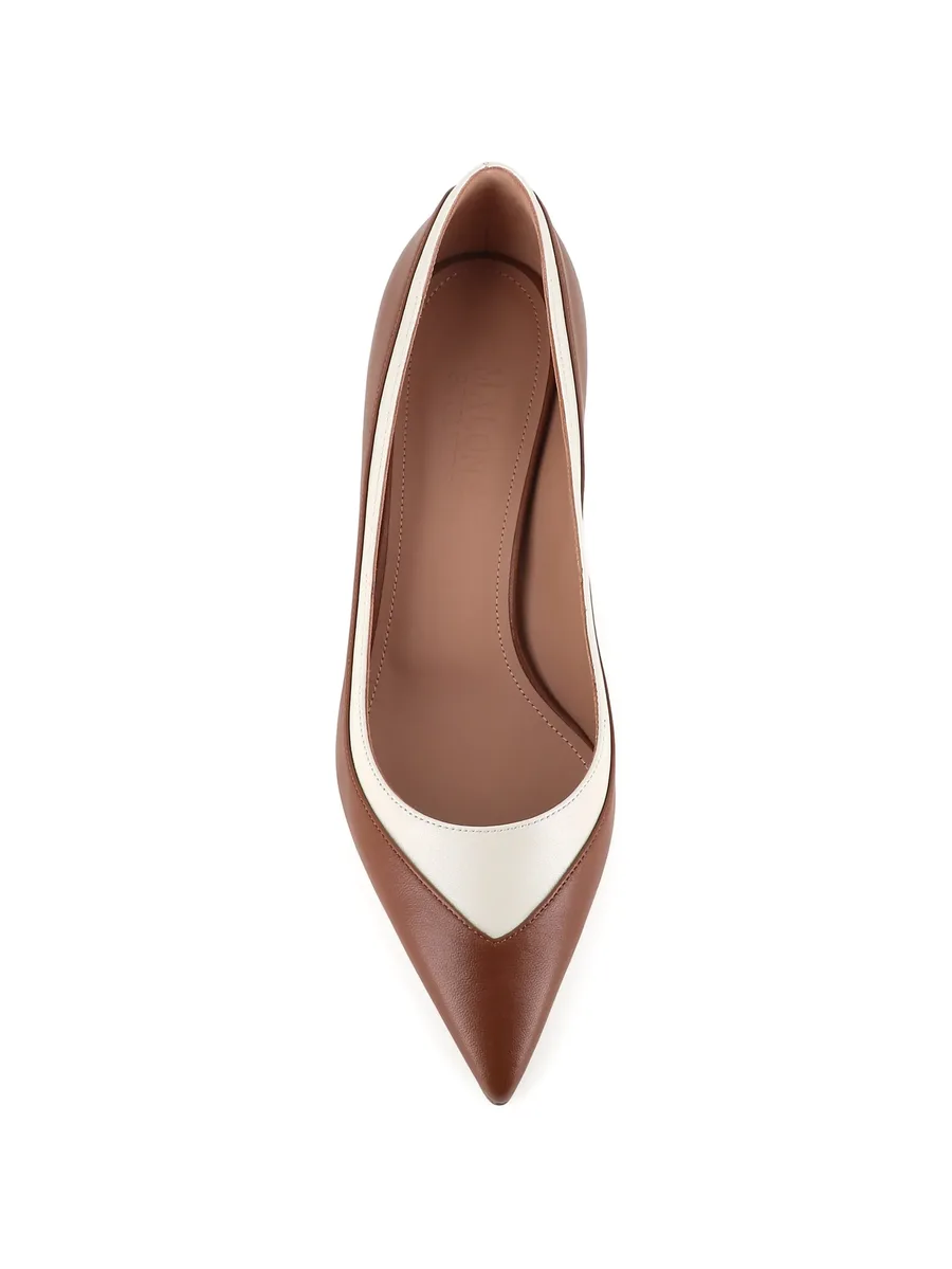 pointed toe two-tone pumps 3