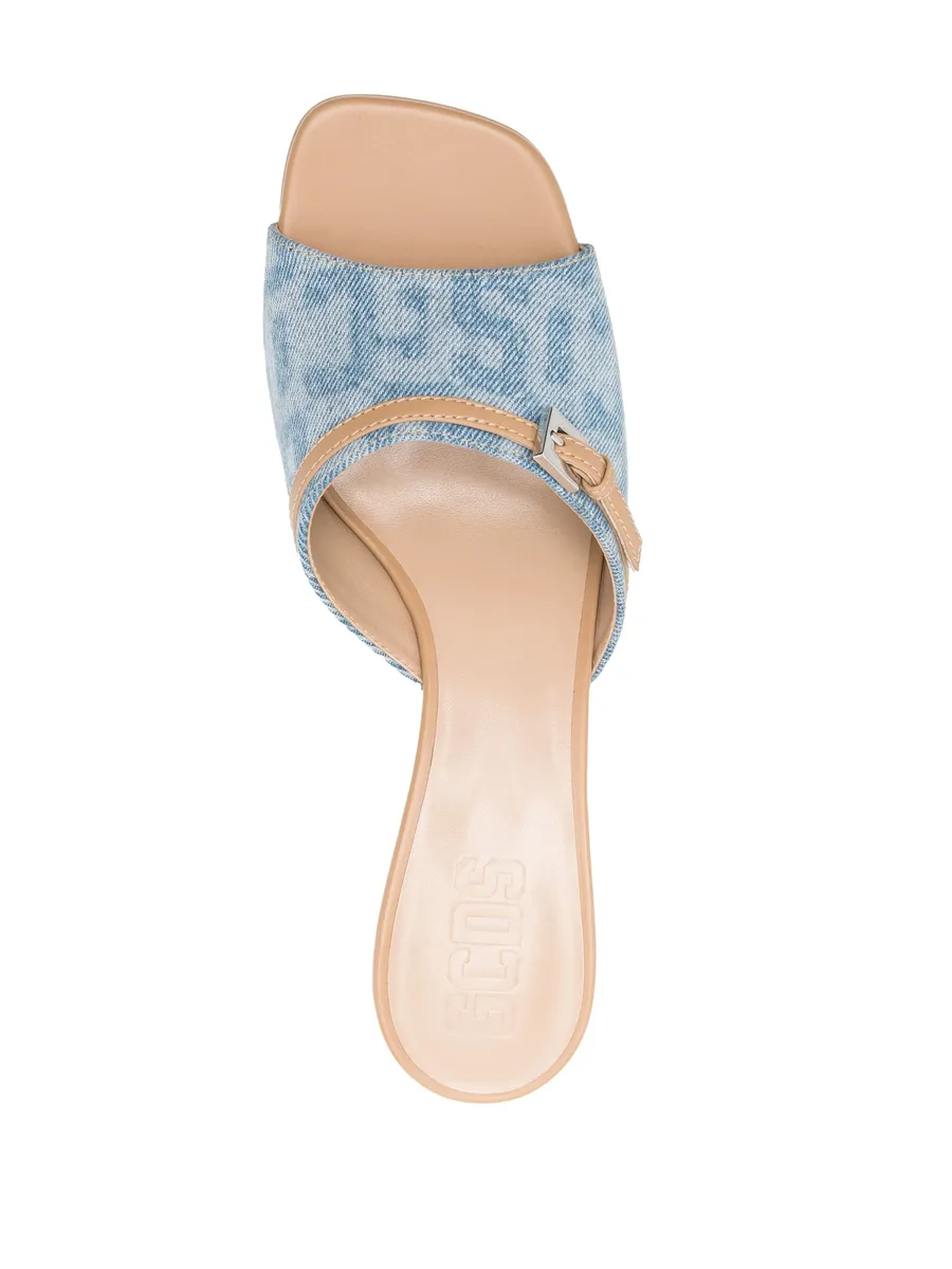 monogram-pattern leather sandals 7