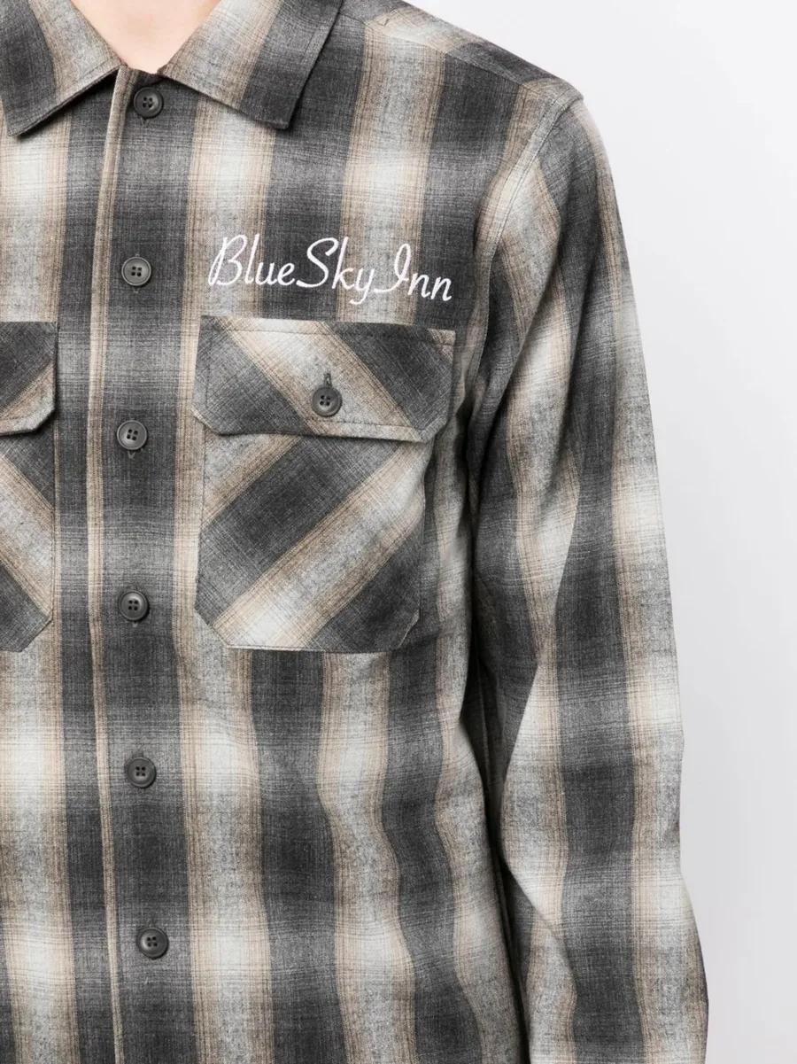 check-pattern long-sleeve shirt 10