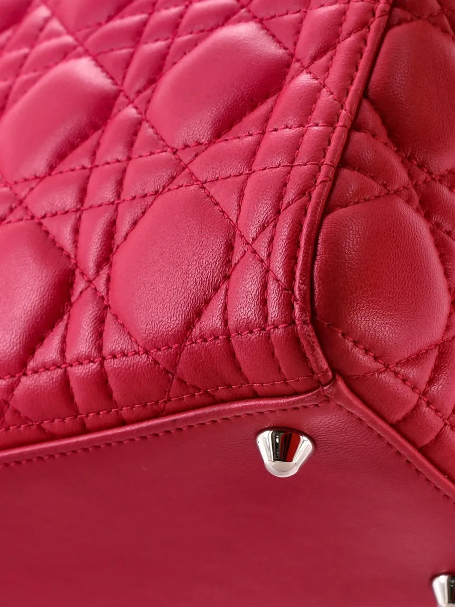 большая сумка-тоут Lady Dior Bag Cannage Quilt Lambskin 11