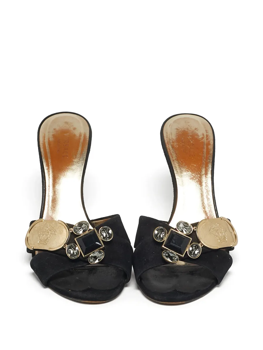crystal-embellished Medusa sandals 5