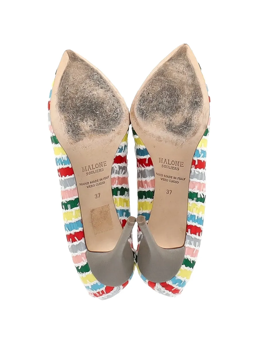 Brenda striped pointed pumps 11
