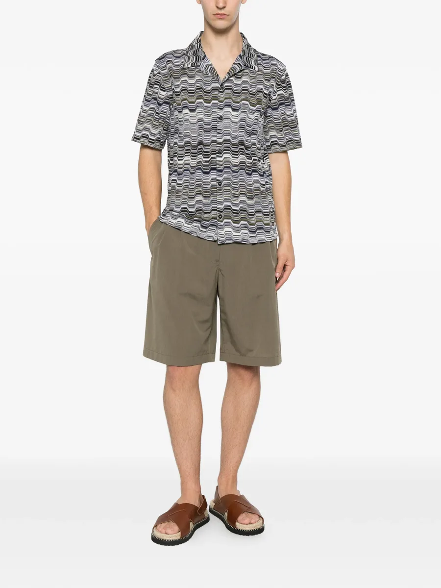 zigzag-knit camp-collar shirt 4