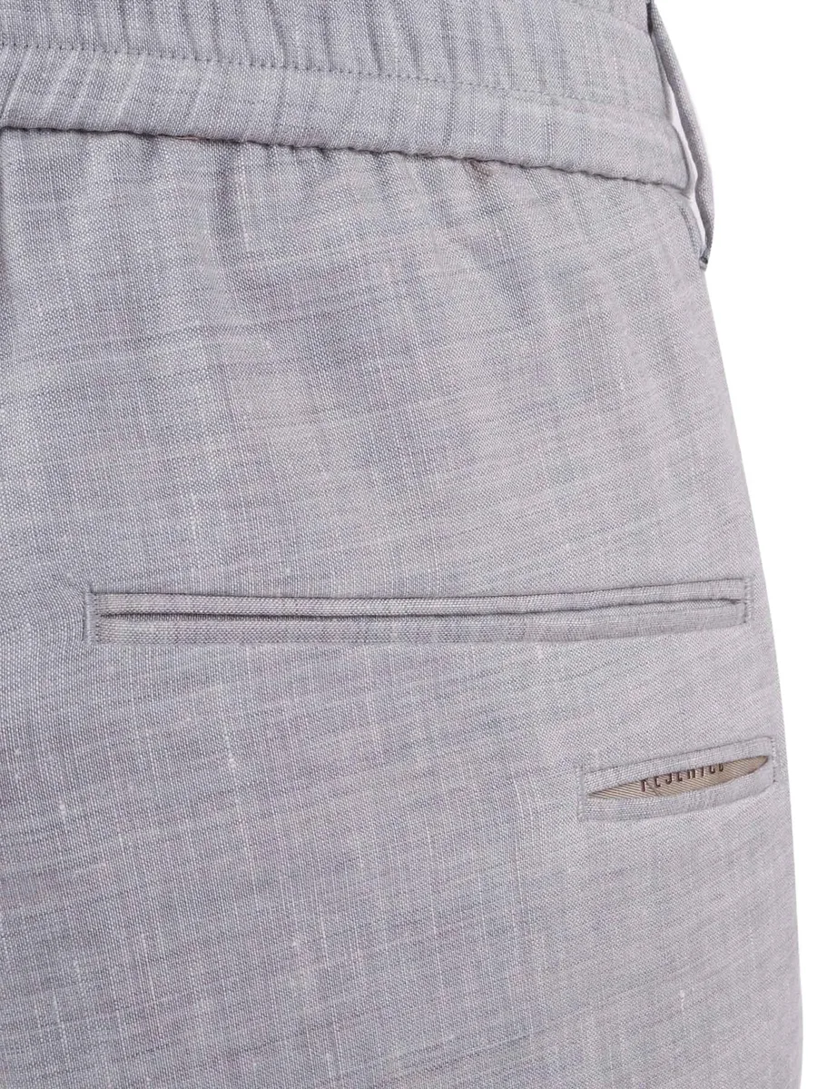 elasticated-waistband tailored trousers 7