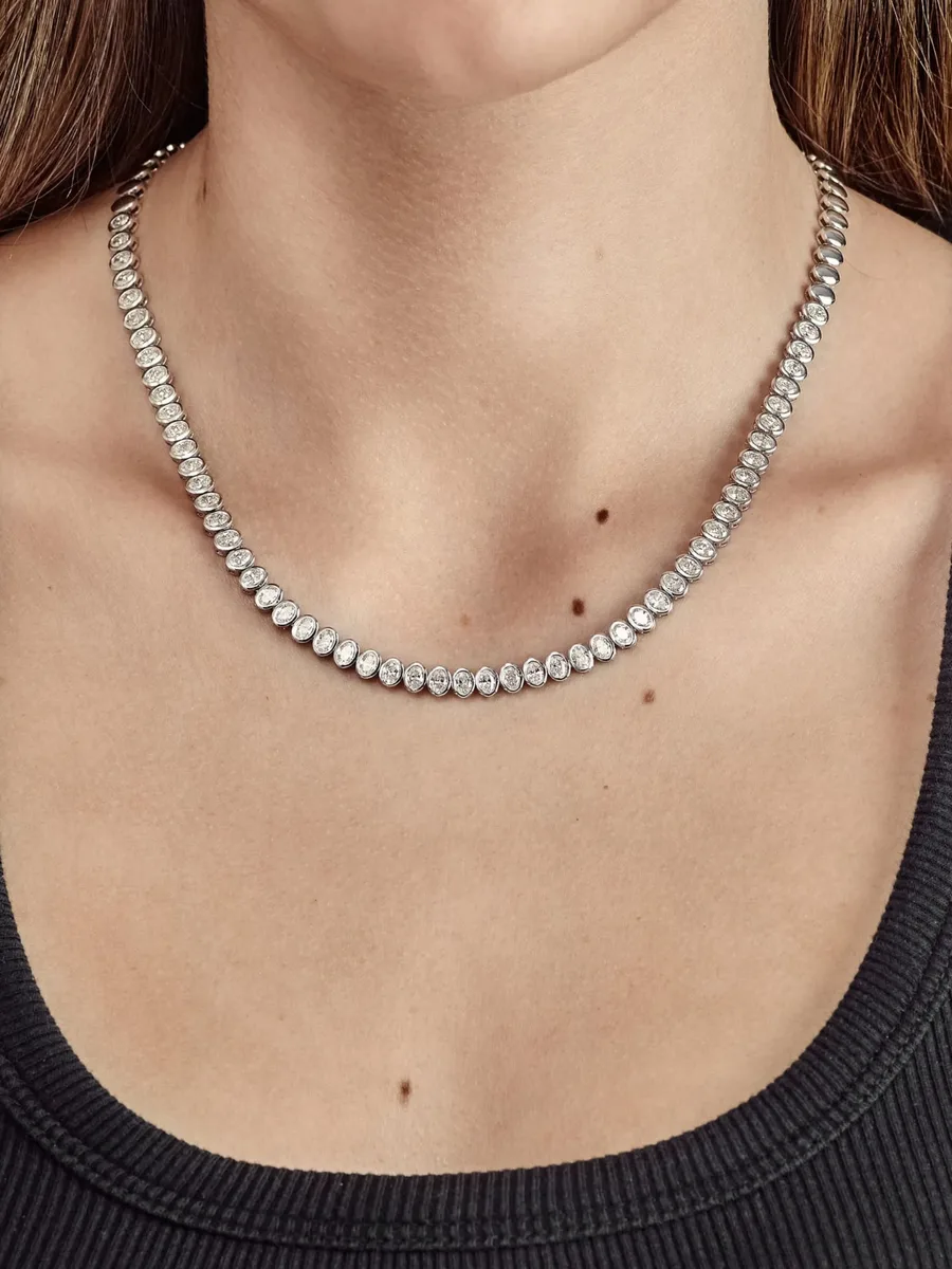 diamond tennis necklace 3