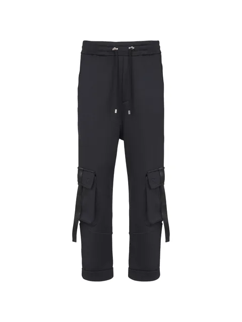 silver Balmain Vintage cargo sweatpants
