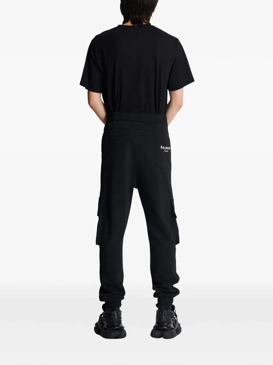 silver Balmain Vintage cargo sweatpants 8
