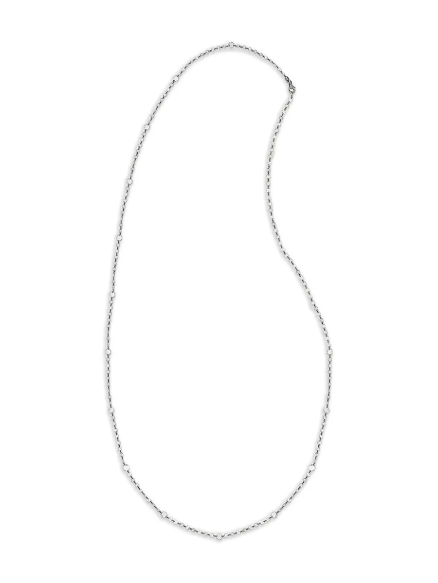 18K white gold diamond chain necklace 2