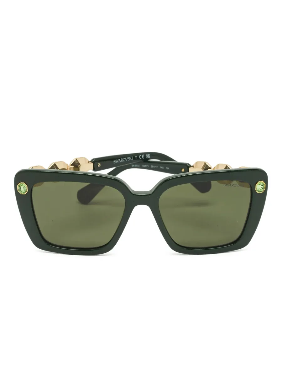 crystal-embellished square sunglasses 2