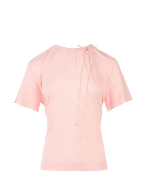 drawstring gathered T-shirt