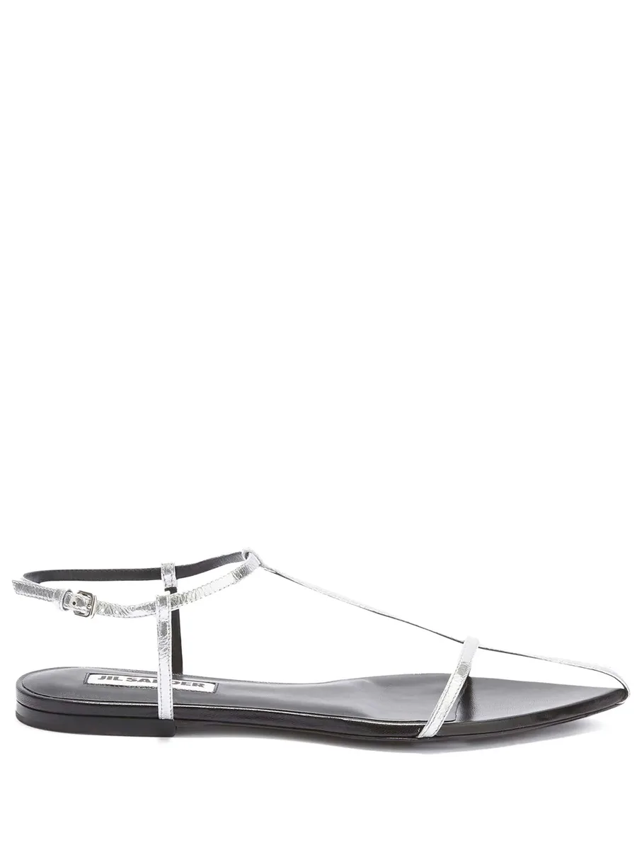 pointed open-toe leather sandals 1