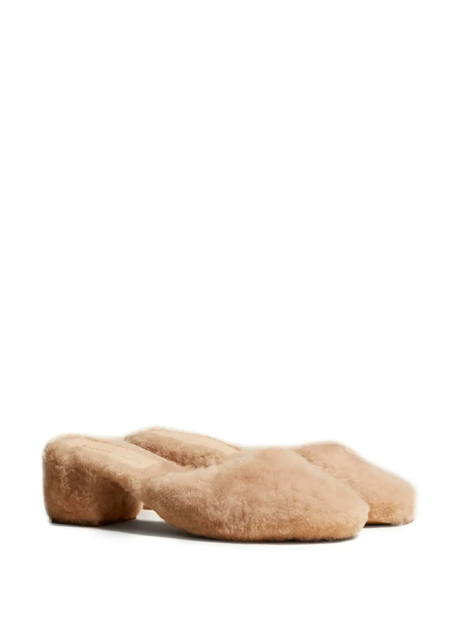 Clio 50mm shearling mules 3