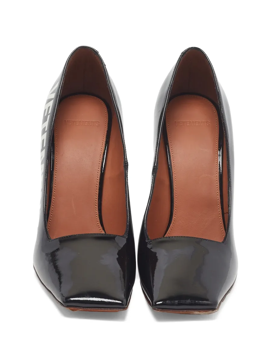 Boomerang leather heeled pumps 7