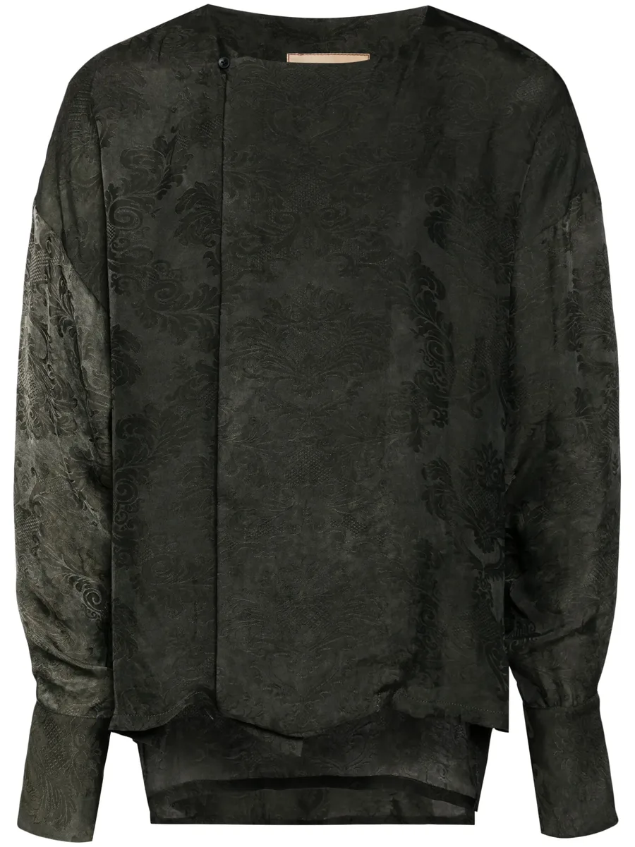 patterned-jacquard shirt 1