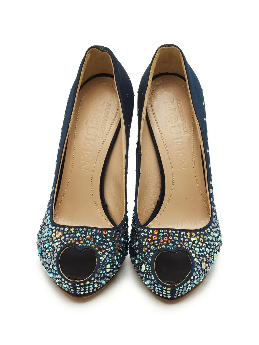 crystal-embellished open-toe pumps 7