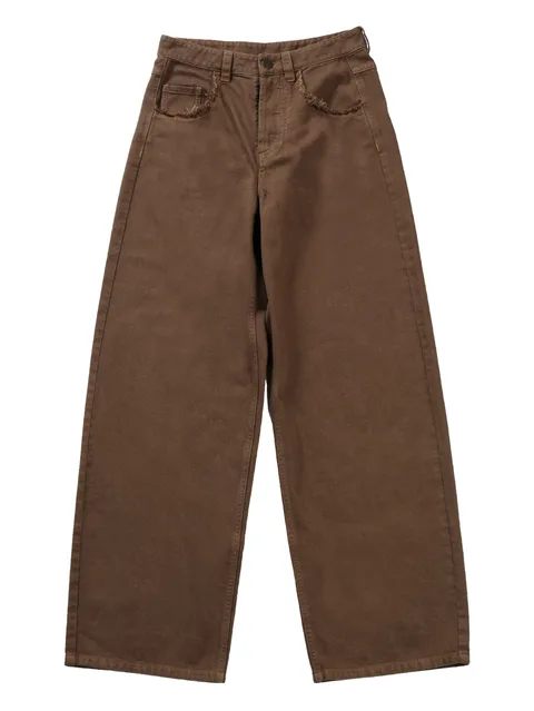frayed-edge jeans