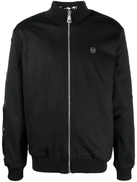 appliqué-detail bomber jacket