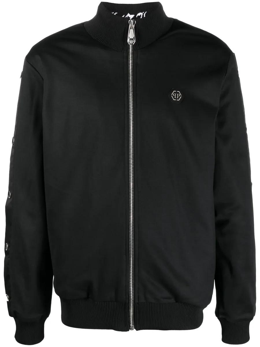appliqué-detail bomber jacket 1
