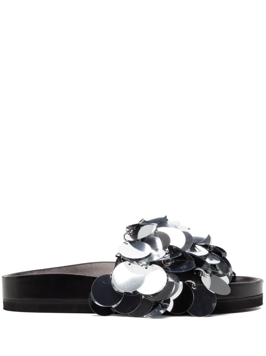 Sparkle disc-detailing sandals 1