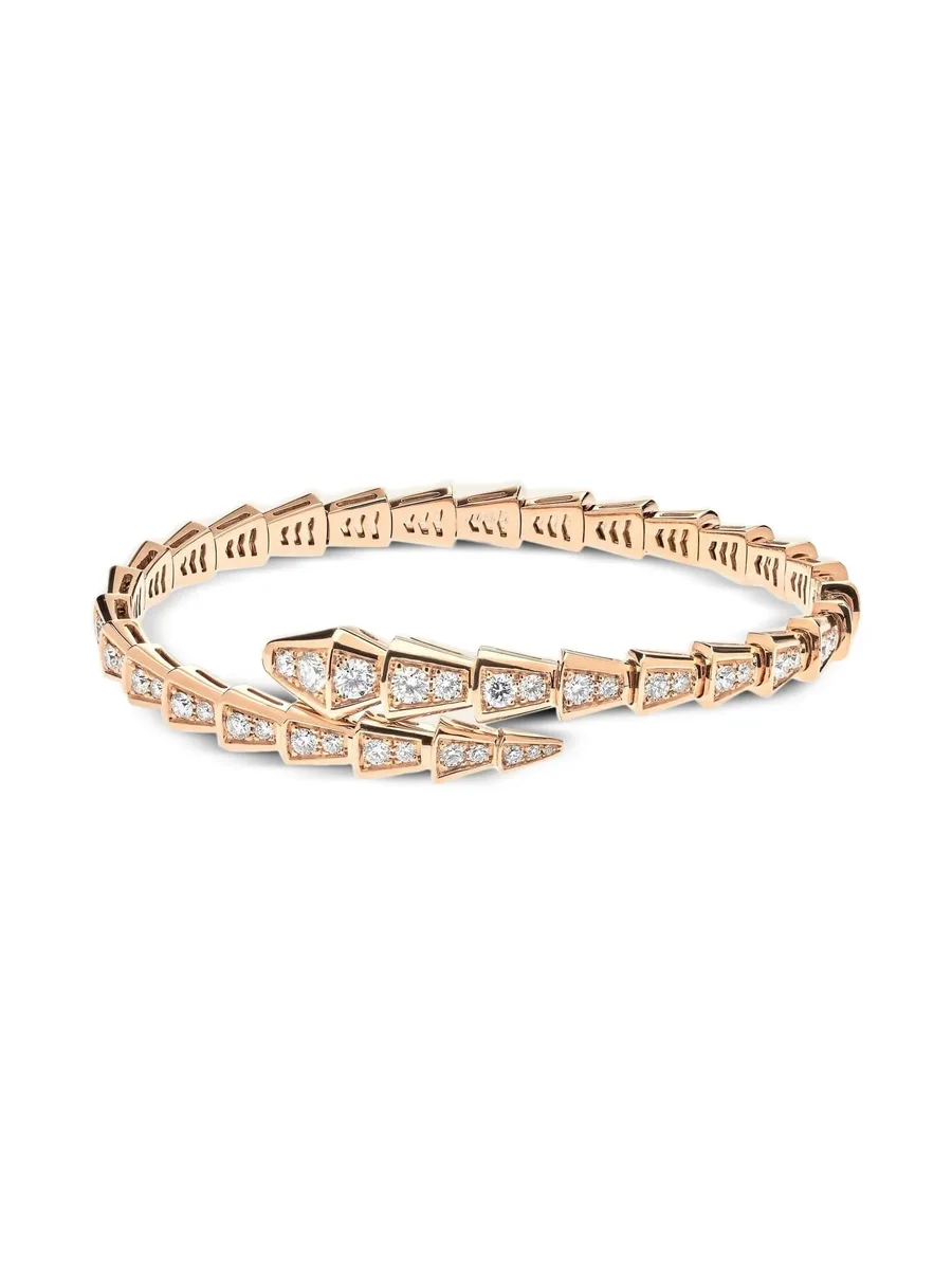 браслет Serpenti Viper из розового золота с бриллиантами 2