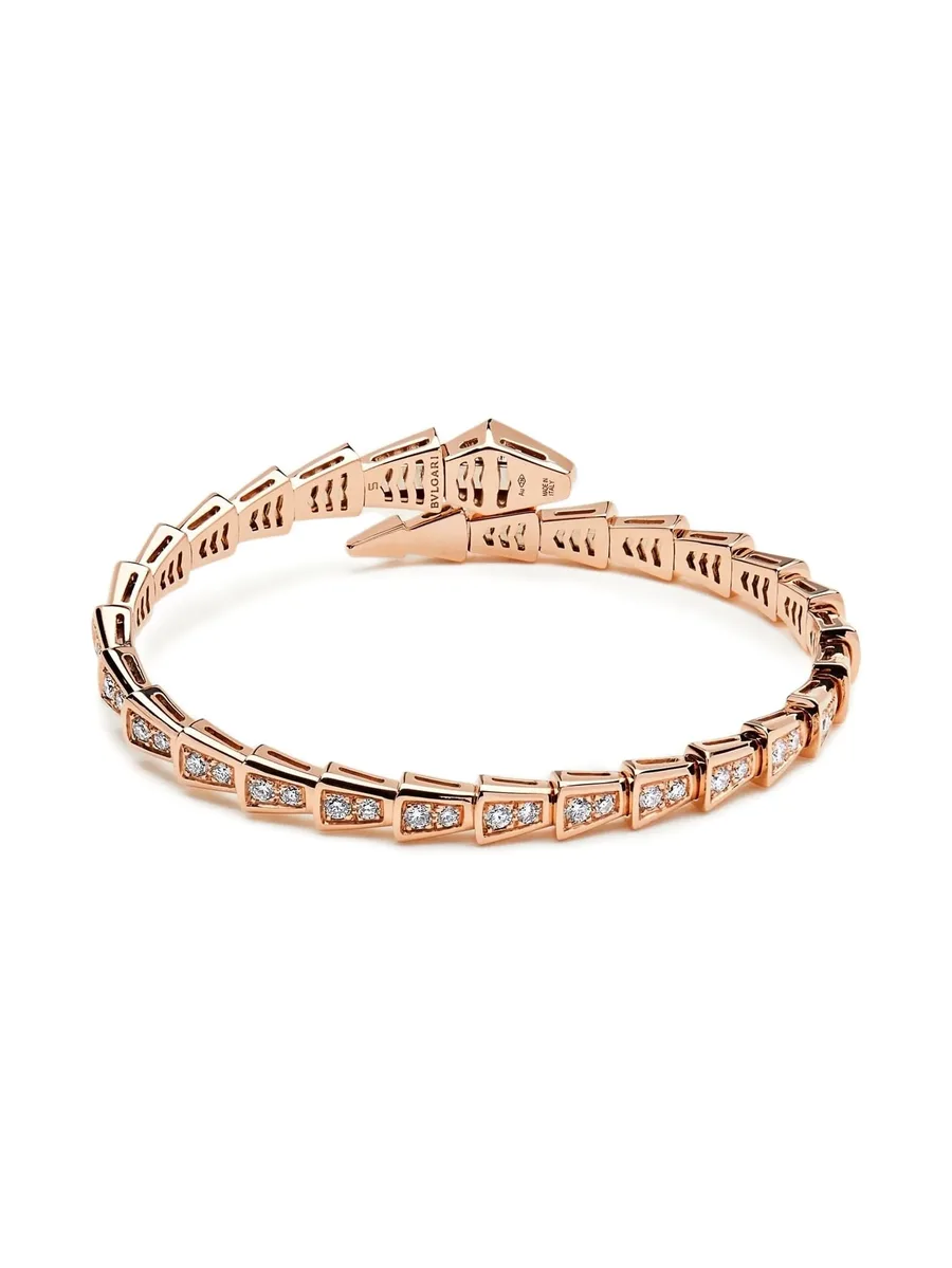 браслет Serpenti Viper из розового золота с бриллиантами 5