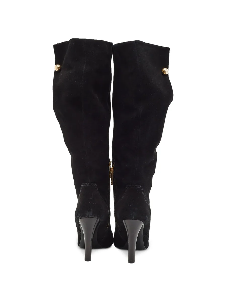 button-detail suede knee-length boots 5