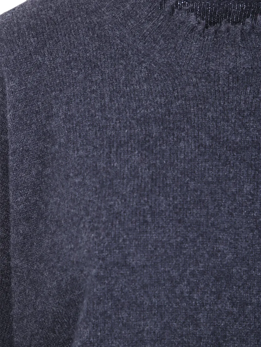 distressed-effect cashmere sweater 3