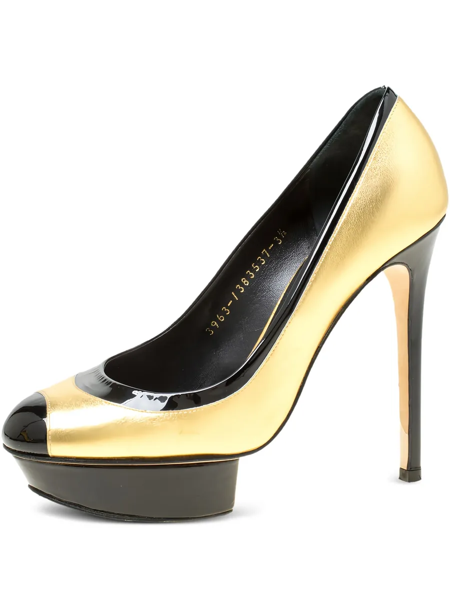 125mm leather heeled pumps 2