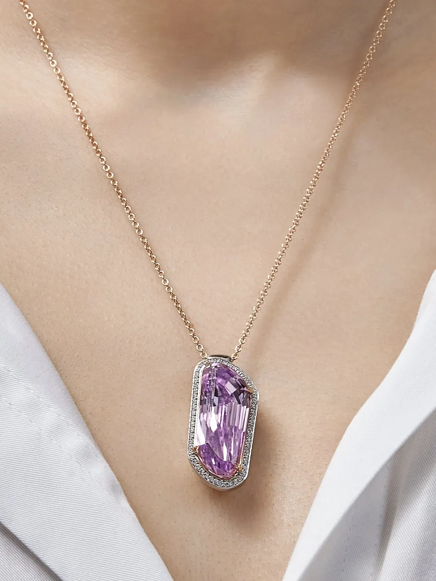 kunzite-pendant necklace 3