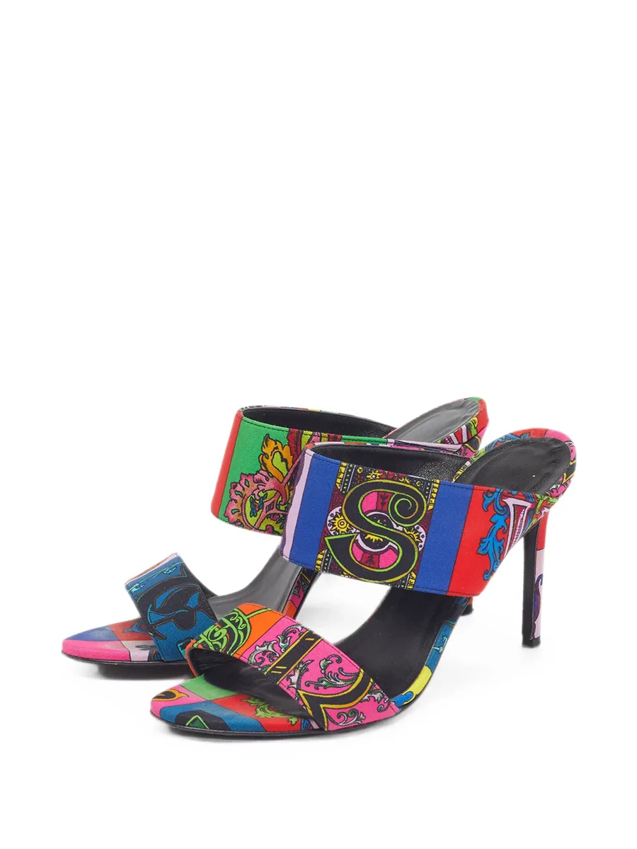 baroque-print heeled sandals 4