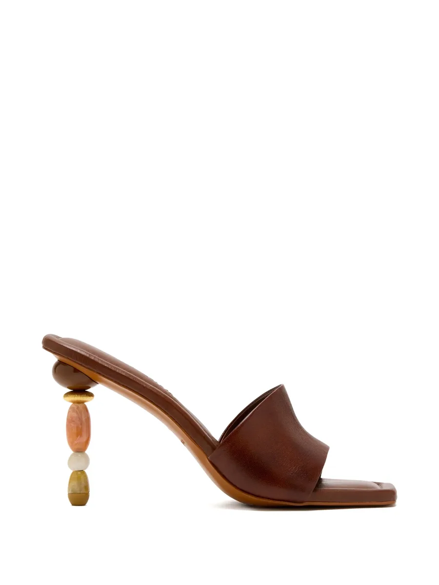beaded heeled sandals 1