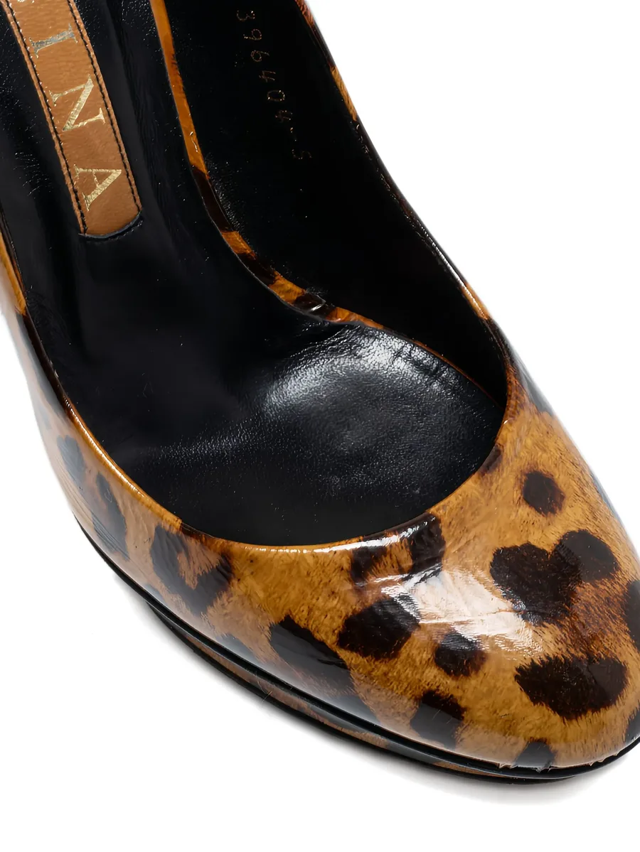 pre-owned 115mm leopard-print pumps 11