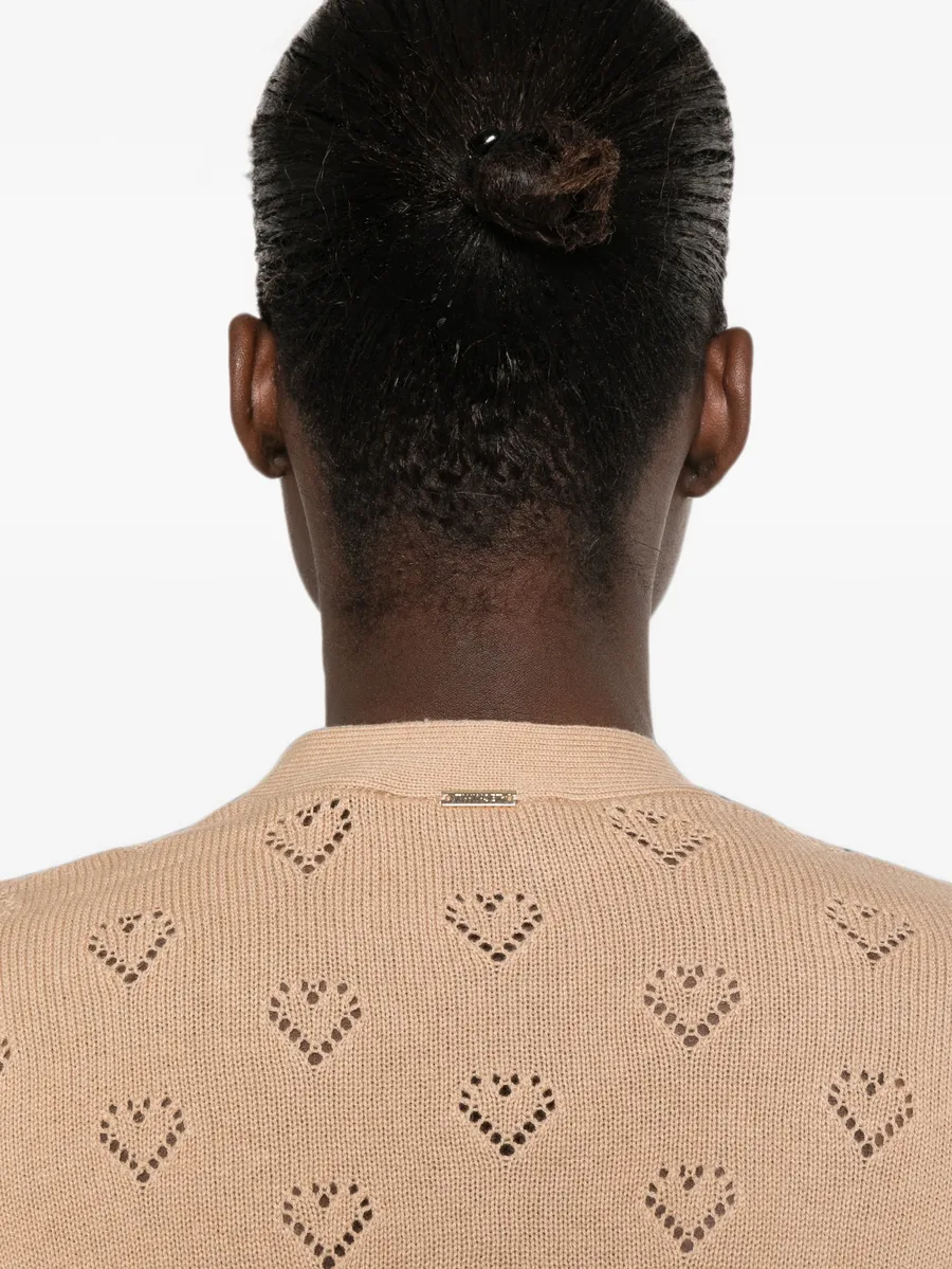 pointelle-knit heart-motif cardigan 5